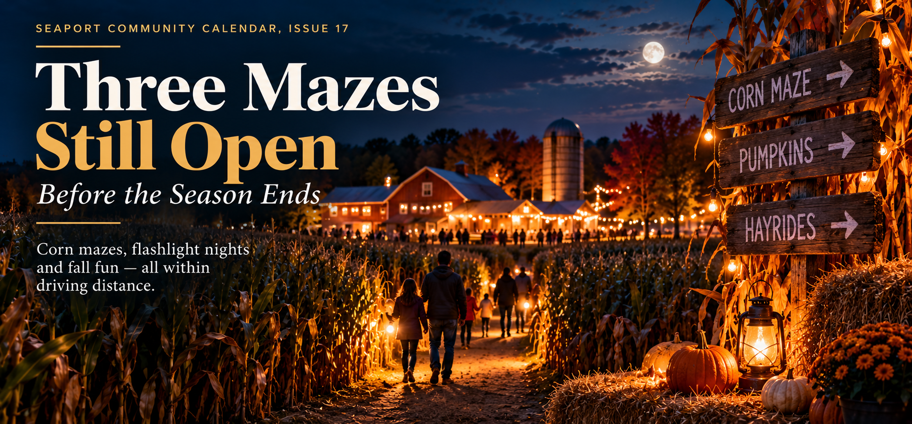 Three Mazes, One Autumn Night